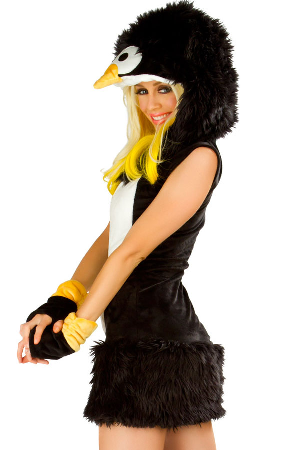 Cute Penguin Costume with Zipper